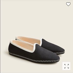 Contrast tipped venetian loafers